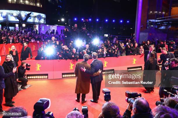 Cillian Murphy and Matt Damon attend the "Small Things Like These" premiere and Opening Red Carpet for the 74th Berlinale International Film Festival...