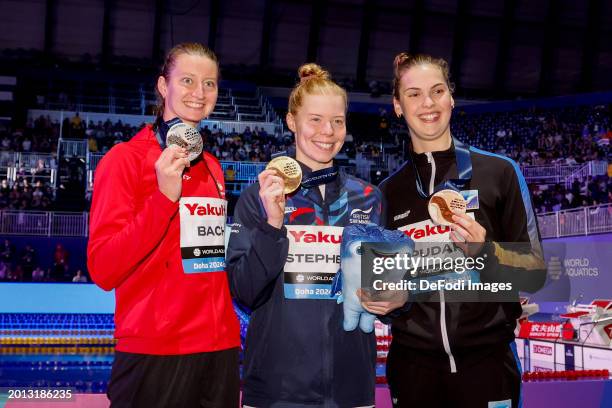 Laura Stephens of Great Britain wins the gold medal and Helena Rosendahl Bach of Denmark wins the silver medal and Lana Pudar of Bosnia and...