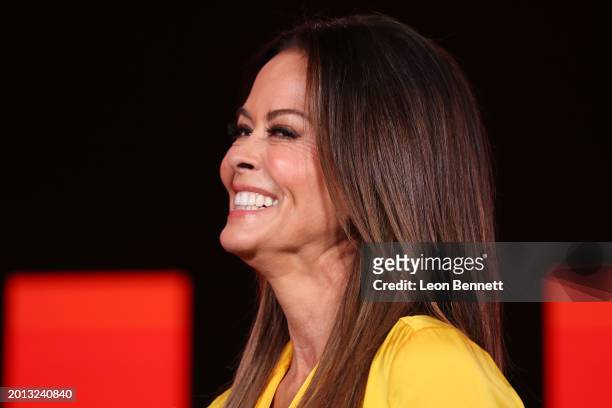 Brook Burkespeaks onstage at The CW presentation of "Wild Cards" during the 2024 TCA Winter Press Tour at The Langham Huntington, Pasadena on...