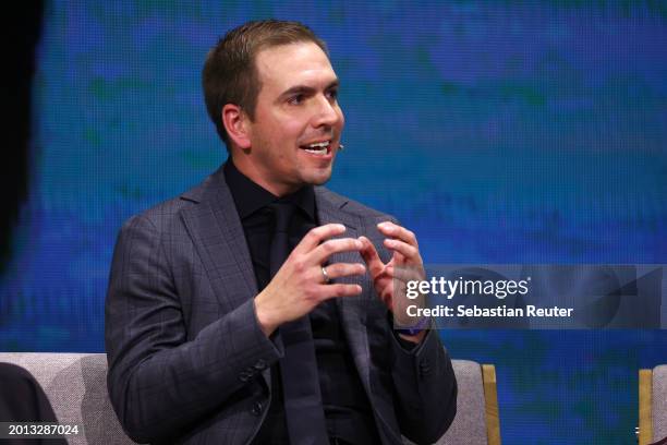 Philipp Lahm speaks onstage at the Opening Ceremony for the 74th Berlinale International Film Festival Berlin at Berlinale Palast on February 15,...