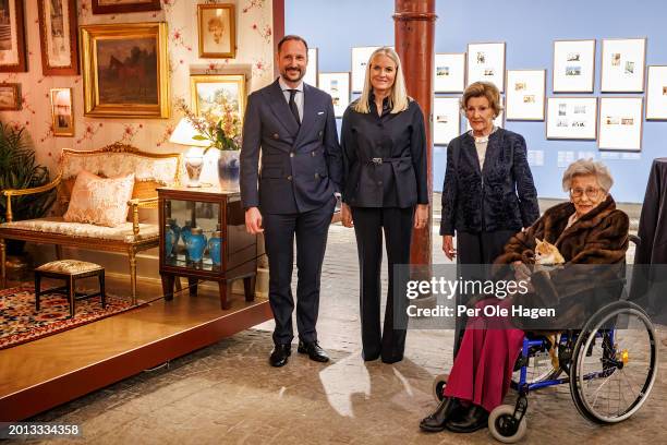 Crown Princess Mette-Marit, Crown Prince Haakon Magnus, Her Majesty Queen Sonja and Princess Astrid attend the Opening of the "Royal Photographers"...