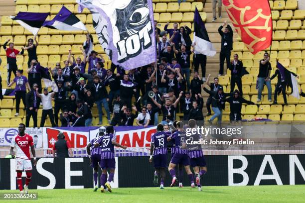 Equipe de football de Toulouse TFC during the Ligue 1 Uber Eats match between Association Sportive de Monaco Football Club and Toulouse Football Club...