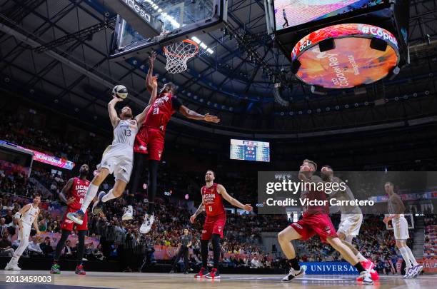 Sergio Rodriguez player of Real Madrid at Martin Carpena Arena on February 15, 2024 in Malaga, Spain.