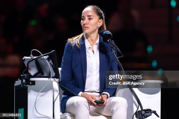 Umpire Marijana Veljovic during Day 7 of the ABN AMRO Open 2024 at Ahoy on February 18, 2024 in Rotterdam, Netherlands.