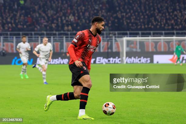 Ruben Loftus-Cheek of AC Milan in action during the UEFA Europa League 2023/24 Knockout Round Play-offs First Leg match between AC Milan and Stade...