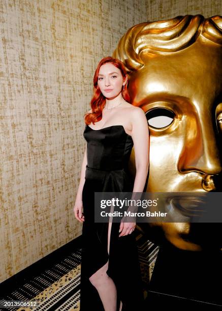 Eleanor Tomlinson attends the BAFTA Gala 2024, supported by Bulgari at The Peninsula Hotel on February 15, 2024 in London, England.