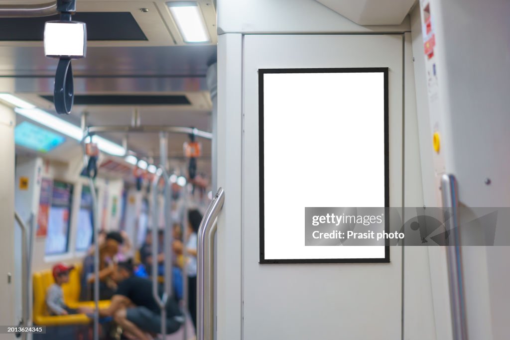 On-the-Go Messaging Advertisement Panel Inside Subway