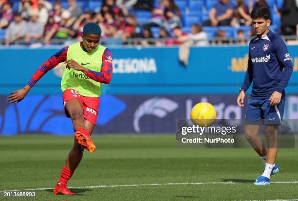 Rasheedat Ajibade is playing in the match between FC Barcelona and Atletico de Madrid for week 19 of the Liga F at the Johan Cruyff Stadium in...
