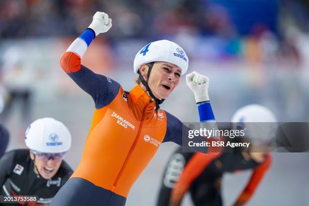 Irene Schouten of the Netherlands world champion competing on the Women's Mass Start Final during the ISU World Speed Skating Single Distances...