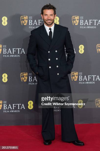 Bradley Cooper attends the EE BAFTA Film Awards ceremony at The Royal Festival Hall in London, United Kingdom on February 18, 2024.