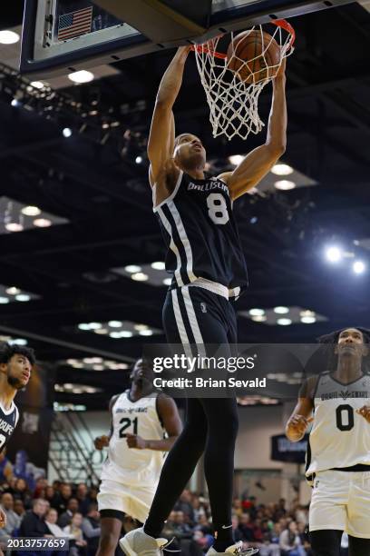 Skal Labissiere of Team BallIsLife dunks the ball during the game against Team Giraffe Stars during the G League Next Up Game Presented by AT&T as...