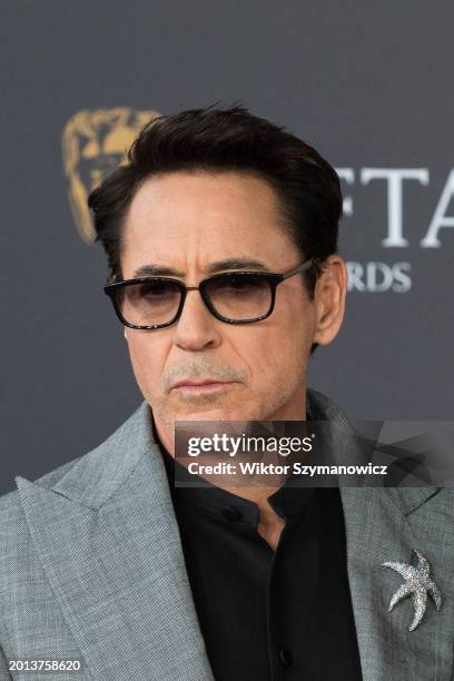Robert Downey Jr. Attends the EE BAFTA Film Awards ceremony at The Royal Festival Hall in London, United Kingdom on February 18, 2024.