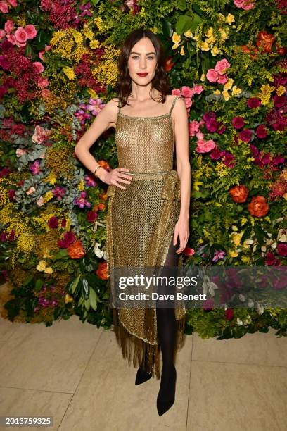 Alexa Chung attends the British Vogue And Tiffany & Co. Celebrate Fashion And Film Party 2024 at Annabel's on February 18, 2024 in London, England.