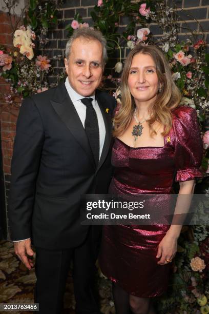 Simon Halfon and guest attend the Netflix 2024 BAFTA Awards after-party at Chiltern Firehouse on February 18, 2024 in London, England.