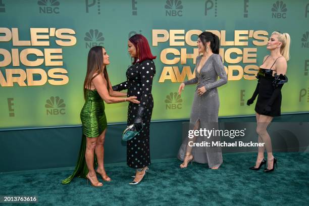 Kyle Richards, Garcelle Beauvais, Crystal Kung Minkoff and Erika Jayne at the People's Choice Awards held at Barker Hangar on February 18, 2024 in...