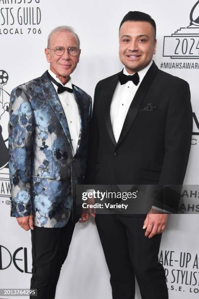 Michael Johnston and Orlando Marin at the 11th Annual Make-Up Artists & Hair Stylists Guild Awards held at the Beverly Hilton Hotel on February 18,...