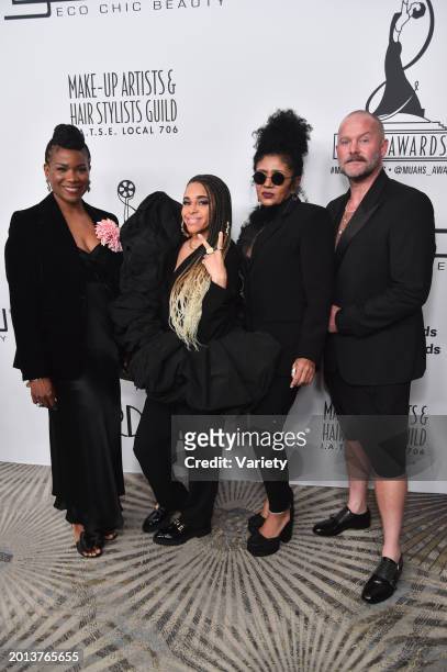 LaLisa Turner, Moira Frazier, Denise Baker, and Ryan Randall at the 11th Annual Make-Up Artists & Hair Stylists Guild Awards held at the Beverly...