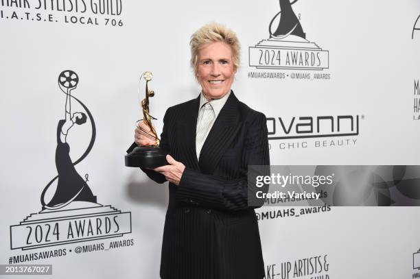 Diana Nyad at the 11th Annual Make-Up Artists & Hair Stylists Guild Awards held at the Beverly Hilton Hotel on February 18, 2024 in Beverly Hills,...
