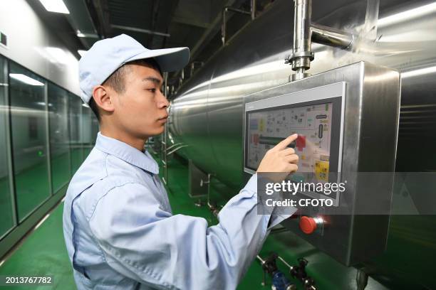 Technician of Guizhou Zhongke Molecular Biology Co., Ltd. Sets the parameters of a membrane filter unit at Nanming Intelligent Manufacturing...