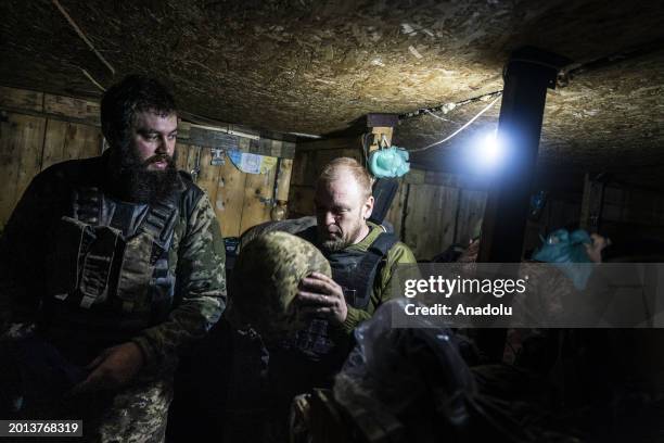 Ukrainian soldiers prepare to fire a D20 artillery gun at Russian positions in the direction of Bakhmut as the Russia-Ukraine war continues in the...