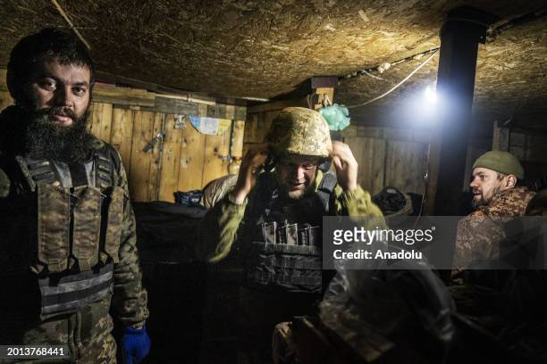 Ukrainian soldiers prepare to fire a D20 artillery gun at Russian positions in the direction of Bakhmut as the Russia-Ukraine war continues in the...