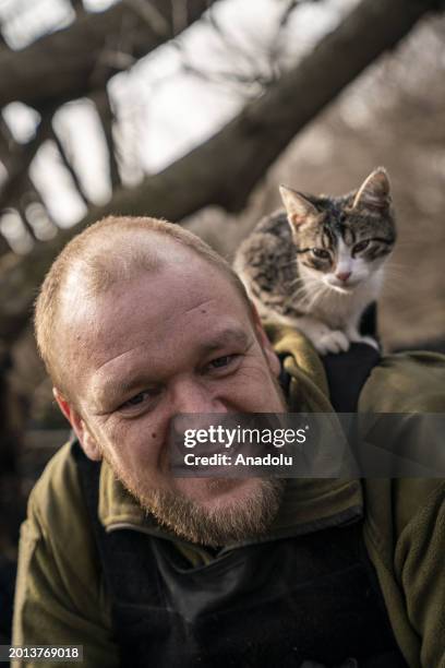 Ukrainian soldiers waiting for the order to fire a D20 Artillery gun against Russian positions in the direction of Bakhmut as the Russia-Ukraine war...