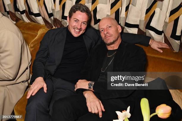 Dave Gardner and Paul Rowe attend the Netflix 2024 BAFTA Awards after-party at Chiltern Firehouse on February 18, 2024 in London, England.