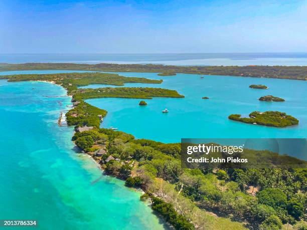 aerial view of isla baru, cartagena, colombia, january 21, 2024 - cartagena colombia stock pictures, royalty-free photos & images