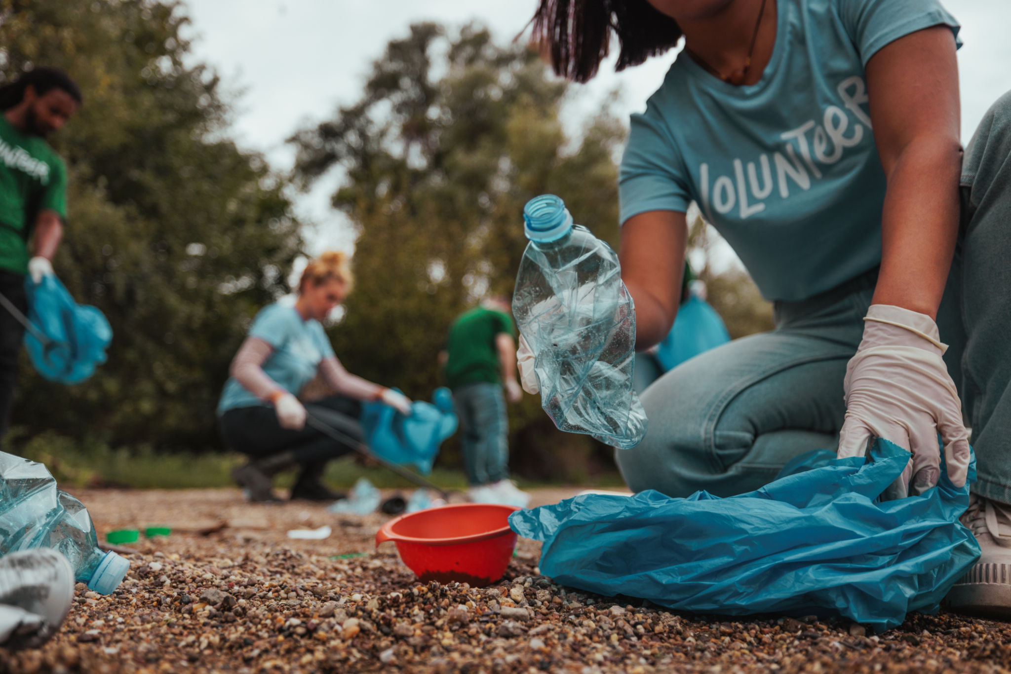 cleaning debris