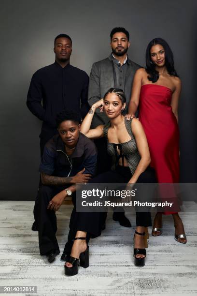 Daniel Ezra, Bre-Z, Michael Evans Behling, Samantha Logan and Greta Onieogou of The CW Network's "All American" pose for a portrait during the 2024...