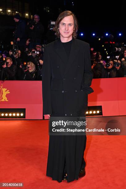 Lars Eidinger attend the "Small Things Like These" premiere and Opening Red Carpet for the 74th Berlinale International Film Festival Berlin at...