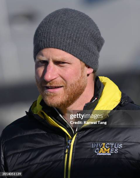 Prince Harry, Duke of Sussex attends the Invictus Games One Year To Go Event on February 15, 2024 in Whistler, Canada.