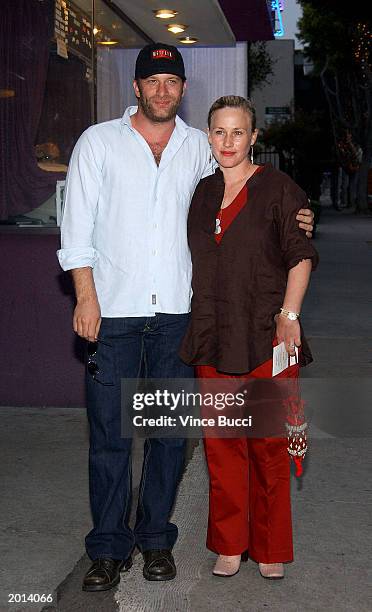 Actor Thomas Jane and wife actress Patricia Arquette attend the Los Angeles premiere of the film "Respiro" at Laemmle's Monica 4 Plex May 19, 2003 in...