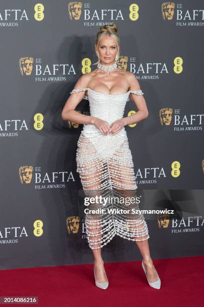 Tatiana Korsakova attends the EE BAFTA Film Awards ceremony at The Royal Festival Hall in London, United Kingdom on February 18, 2024.