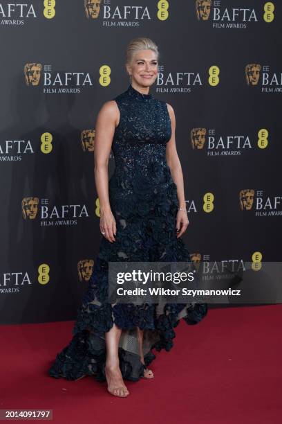 Hannah Waddingham attends the EE BAFTA Film Awards ceremony at The Royal Festival Hall in London, United Kingdom on February 18, 2024.