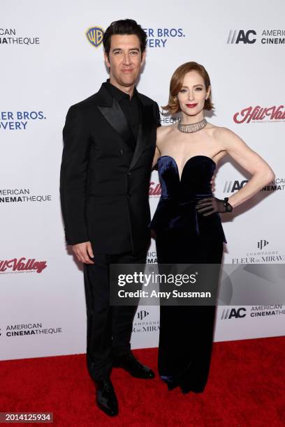 Guy Nattiv and Jaime Ray Newman attend the 37th Annual American Cinematheque Awards honoring Helen Mirren, Kevin Goetz and Screen Engine at The...