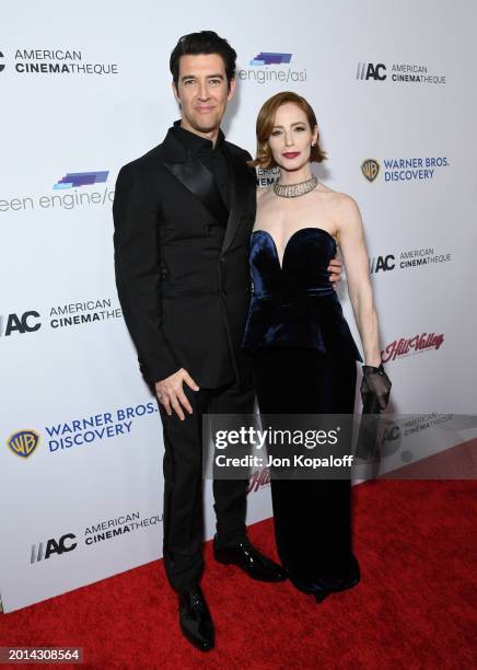 Guy Nattiv and Jaime Ray Newman attend 37th Annual American Cinematheque Awards Honoring Helen Mirren, Kevin Goetz And Screen Engine at The Beverly...
