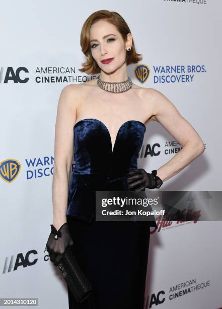 Jaime Ray Newman attends 37th Annual American Cinematheque Awards Honoring Helen Mirren, Kevin Goetz And Screen Engine at The Beverly Hilton on...