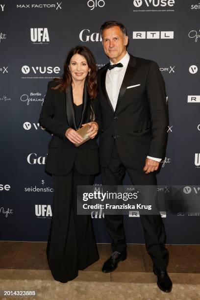 Heiko Kiesow and Iris Berben attends the Berlin Opening Night 2024 on the occasion of the 74th Berlinale International Film Festival Berlin at Das...