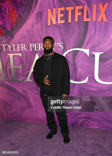 Trevante Rhodes attends Tyler Perry's Mea Culpa Premiere at The Paris Theatre on February 15, 2024 in New York City.