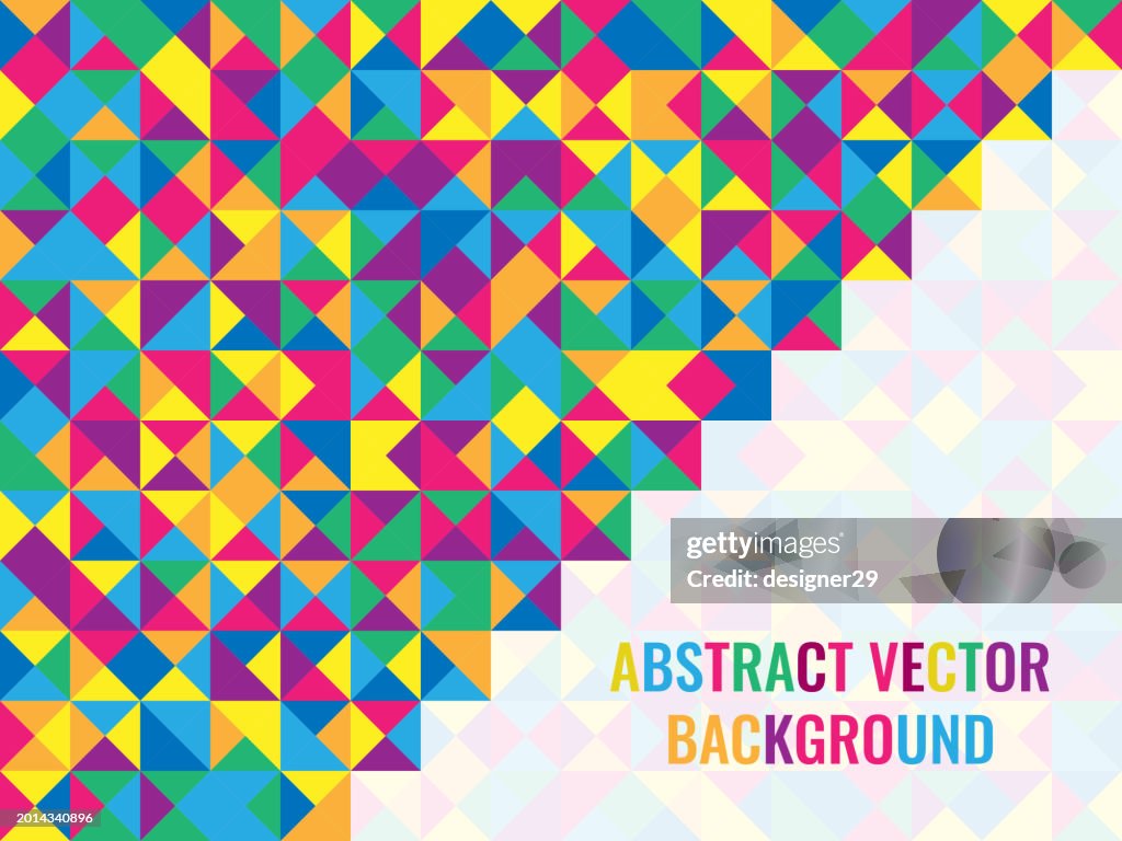 Abstract Geometric Pattern Vector Design Colorful Triangle Shapes ...