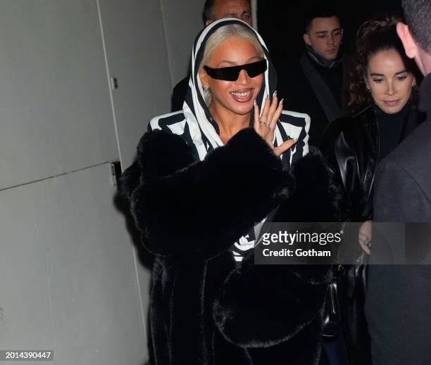 Beyonce attends a screening of Tyler Perry's 'Mea Culpa' at the Paris Theater on February 15, 2024 in New York City.