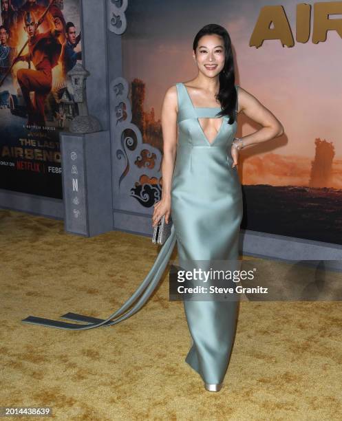 Arden Cho arrives at the Netflix's "Avatar: The Last Airbender" World Premiere Event at The Egyptian Theatre Hollywood on February 15, 2024 in Los...