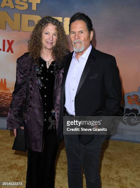 Leslie Bryans, A Martinez arrives at the Netflix's "Avatar: The Last Airbender" World Premiere Event at The Egyptian Theatre Hollywood on February...
