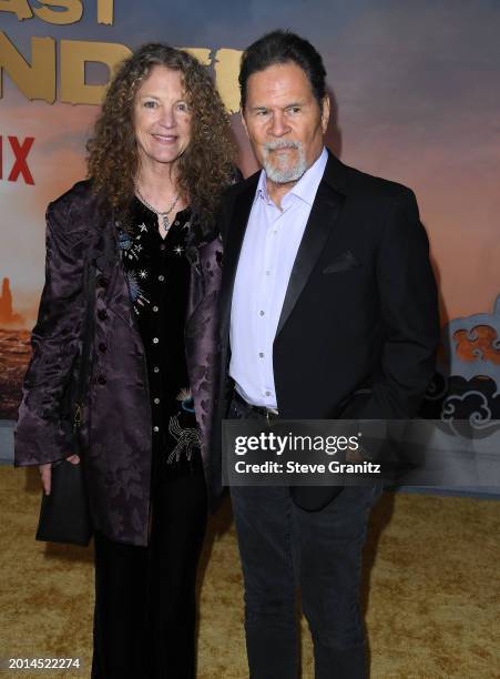 Leslie Bryans, A Martinez arrives at the Netflix's "Avatar: The Last Airbender" World Premiere Event at The Egyptian Theatre Hollywood on February...