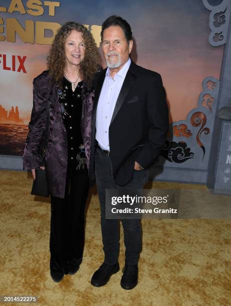 Leslie Bryans, A Martinez arrives at the Netflix's "Avatar: The Last Airbender" World Premiere Event at The Egyptian Theatre Hollywood on February...