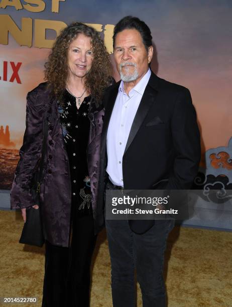 Leslie Bryans, A Martinez arrives at the Netflix's "Avatar: The Last Airbender" World Premiere Event at The Egyptian Theatre Hollywood on February...