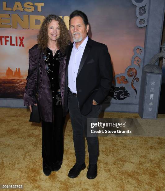 Leslie Bryans, A Martinez arrives at the Netflix's "Avatar: The Last Airbender" World Premiere Event at The Egyptian Theatre Hollywood on February...