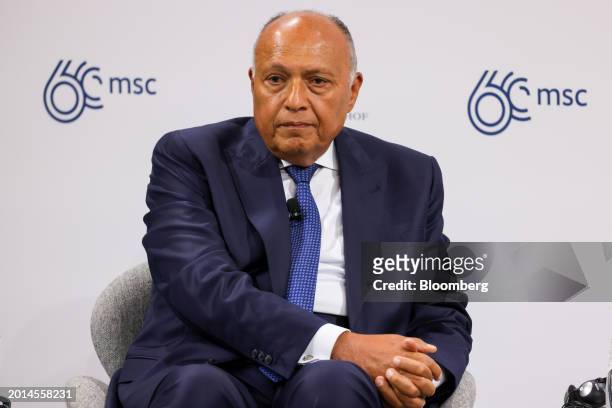 Sameh Shoukry, Egypt's foreign minister, on day two of the Munich Security Conference in Munich, Germany, on Saturday, Feb. 17, 2024. The 60th Munich...