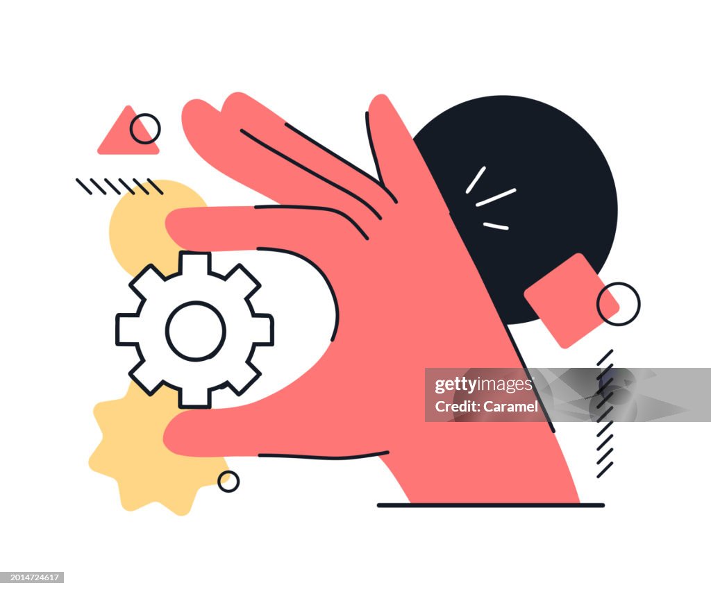 System Configuration Settings Concept Flat Design Illustration High-Res ...